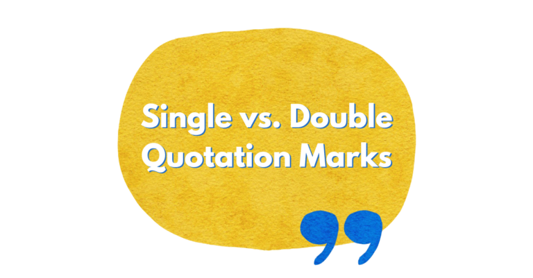 single versus double quotation marks