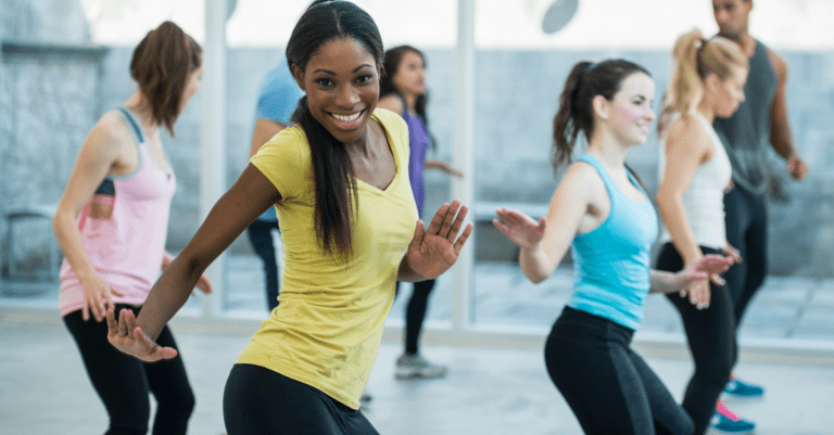 women at a dance class