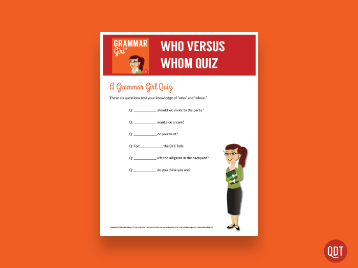 GrammarGirlWhoVsWhom