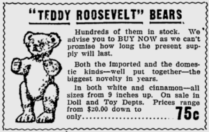 Teddy Roosevelt Bears 1907