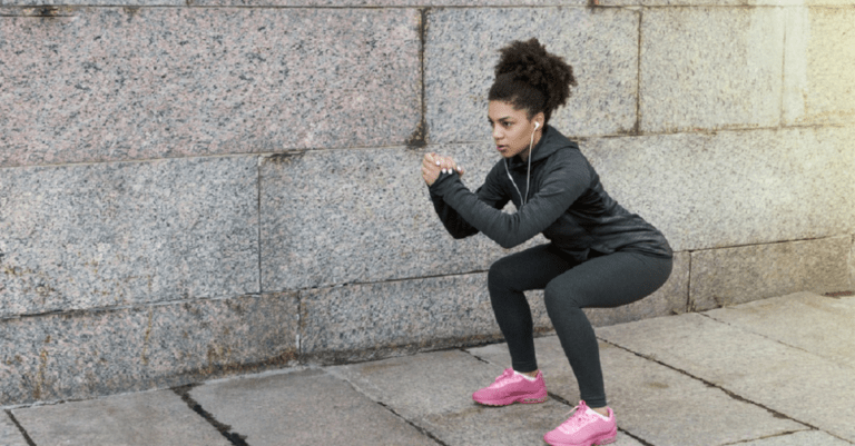 Person doing a squat