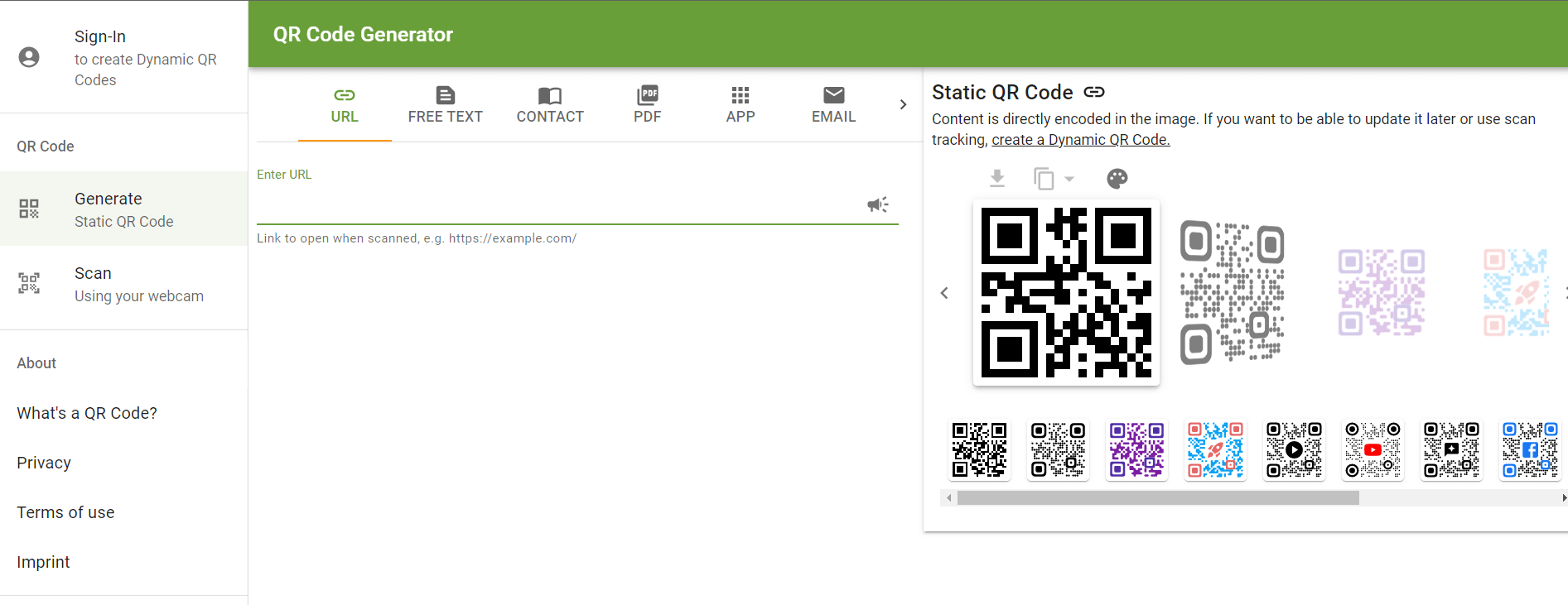 QR code generators image