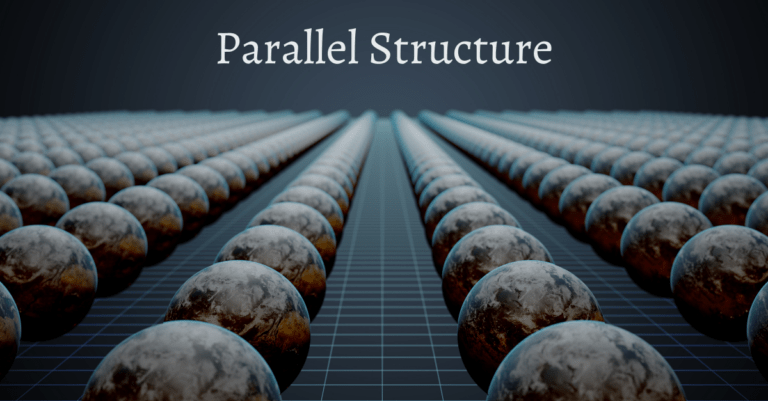 the words parallel structure over an image of parallel spheres