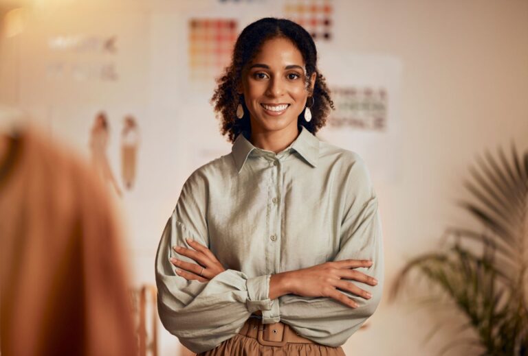 woman standing with arms crossed